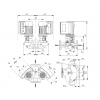 Габариты центробежного сдвоенного насоса Grundfos TPE3 D 32-150 BQQE