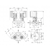 Габариты центробежного сдвоенного насоса Grundfos TPE3 D 32-180 BQQE