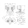 Габариты центробежного сдвоенного насоса Grundfos TPE3 D 40-80 BQQE