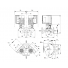 Габариты центробежного сдвоенного насоса Grundfos TPE3 D 65-150 BQQE