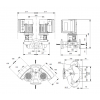 Габариты центробежного сдвоенного насоса Grundfos TPE3 D 50-60 BQQE