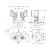 Габариты центробежного сдвоенного насоса Grundfos TPE3 D 50-80 BQQE