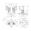  Габариты центробежного сдвоенного насоса Grundfos TPE3 D 80-150 BQBE