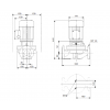 Габариты центробежного насоса Grundfos TP 40-190/2 Z BQBE