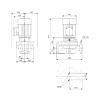 Габариты центробежного насоса Grundfos TP 50-120/2 Z BQBE