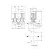 Габариты сдвоенного центробежного насоса Grundfos TPD 150-60/6 BAQE