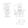Габариты центробежного насоса Grundfos TP 80-30/4 Z BQBE