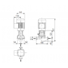 Габариты центробежного насоса Grundfos TP 25-80/2 I BQBE