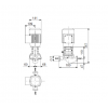 Габариты центробежного насоса Grundfos TP 32-90/2 I BQBE