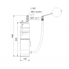 Габариты колодезной насосной установки SBA 3-45 AW Grundfos