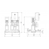 Габариты установки повышения давления Grundfos Hydro Multi-S CR 3-7