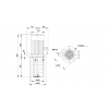 Габариты полупогружного вертикального многоступенчатого центробежного насоса Grundfos MTH2-5/5 AQQV 