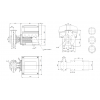 Габариты консольно-моноблочного насоса Grundfos NBE 150-250/230 EUP BAQE