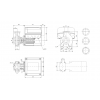 Габариты консольно-моноблочного насоса Grundfos NBE 32-200.1/207 BAQE