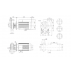 Габариты консольно-моноблочного насоса Grundfos NB 250-450/433 BAQE