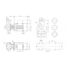 Габариты консольно-моноблочного насоса Grundfos NB 150-400/357 BAQE 