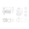 Габариты консольно-моноблочного насоса Grundfos NB 32-160.1/155 BQQE