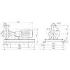 Габариты консольного насоса Grundfos NK 150-250/265 EUP BAQE