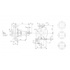 Габариты консольного насоса Grundfos NKG 200-150-315.2/317 BAQE