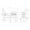 Габариты консольного насоса Grundfos NK 200-400/280 BAQE
