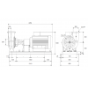 Габариты консольного насоса Grundfos NK 200-450/415 BAQE