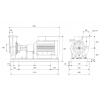 Габариты консольного насоса Grundfos NK 250-450/325 BAQE