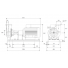 Габариты консольного насоса Grundfos NK 250-500/525 BAQE