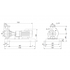 Габариты консольного насоса Grundfos NK 50-200/219 BAQE