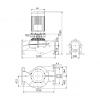 Габариты центробежного насоса Grundfos TP 300-420/4 BAQE