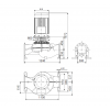 Габариты центробежного насоса Grundfos TP 300-550/4 BAQE