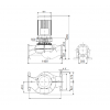 Габариты центробежного насоса Grundfos TP 350-280/4 BAQE