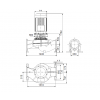 Габариты центробежного насоса Grundfos TP 350-360/4 BAQE