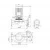 Габариты центробежного насоса Grundfos TP 350-650/4 BAQE