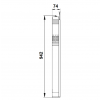 Габариты скважинного насоса Grundfos SQE 3-105