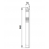 Габариты скважинного насоса Grundfos SQ 3-105