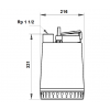Габариты дренажного насоса Unilift AP 12.40.06.A1 Grundfos
