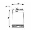 Габариты дренажного насоса Unilift AP 12.40.08.1 Grundfos