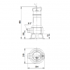 Габариты дренажного грязевого насоса Unilift AP 50B.50.08.1.V Grundfos