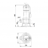 Габариты дренажного грязевого насоса Unilift AP 50B.50.11.A1.V Grundfos