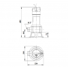 Габариты дренажного грязевого насоса Unilift AP 50B.50.11.1.V Grundfos