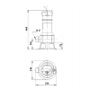 Габариты дренажного грязевого насоса Unilift AP 50B.50.11.3.V Grundfos