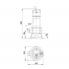 Габариты дренажного грязевого насоса Unilift AP 50B.50.15.3.V Grundfos