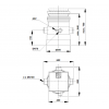 Габариты накопительной емкости Liftaway B Grundfos