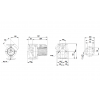 Габариты циркуляционного насоса Grundfos UPS 80-120 F