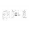 Габариты циркуляционного насоса Grundfos MAGNA3 80-120 F