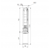 Габариты скважинного насоса Grundfos SP 9-10