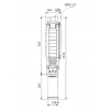 Габариты скважинного насоса Grundfos SP 17-8
