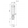 Габариты скважинного насоса Grundfos SP 17-38N