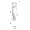Габариты скважинного насоса Grundfos SP 17-53N