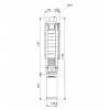 Габариты скважинного насоса Grundfos SP 30-10